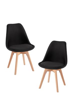Regalos Miguel Packs Sillas Comedor - Pack 2 Sillas Synk Tela - Negro