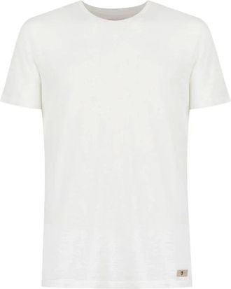 7 For All Mankind T-Shirts, male, White, Size: XL Natural Off White T-Shirt