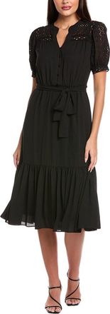 T Tahari Eyelet Midi Dress
