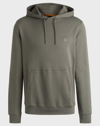 Boss Orange by Hugo Boss Wetalk Mens Pullover Hoodie With Logo Patch - Grey - Size X-Large