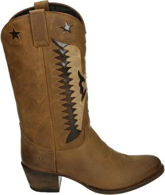 Sendra Westernlaars in cognac leer - Dames - Cowboylaarzen - Bruin - 37 EU - Leer - Schoenen