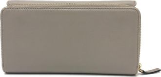 Gucci Gray Leather Long Wallet (Bi-Fold) (Pre-Owned)