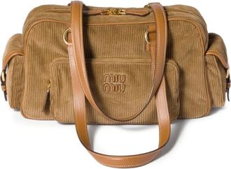 Miu Miu corduroy shoulder bag - Brown