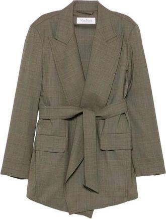Max Mara Jassen, Dames, Bruin, S, Nasello Jas