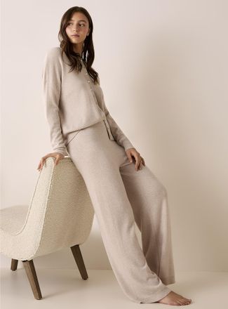 Miiyu Womens Fine cashmere wool knit lounge pant