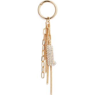 Chelsea28 Pav&eacute; Crystal Inital Bag Charm in L- Clear- Gold at Nordstrom