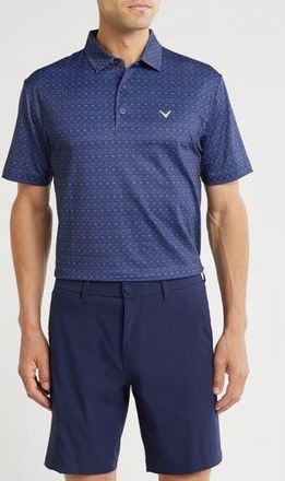 Callaway Chevron Print Twill Polo in Peacoat at Nordstrom Rack, Size Xx-Large