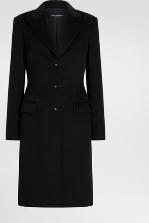 Dolce & Gabbana Dolce Single-breasted Coat In Wool - Woman Coats And Jackets Black 36