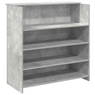 Berkfield Home Reception Desk Concrete Grey 100x50x103.5 cm Engineered Wood