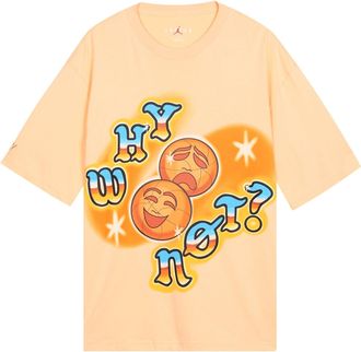 Nike Jordan Air Jordan why Not Round Neck Cotton Printing Short Sleeve Orange DO2506-734