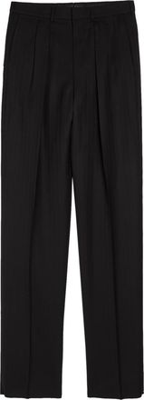 Tom Ford Striped Wool Trousers - Black - 50 (IT50 / L)