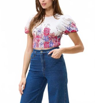 Cleobella Rya Short Sleeve Top In Camellia Print