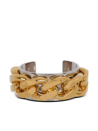 Balmain chain-embellished cuff bracelet - Silver