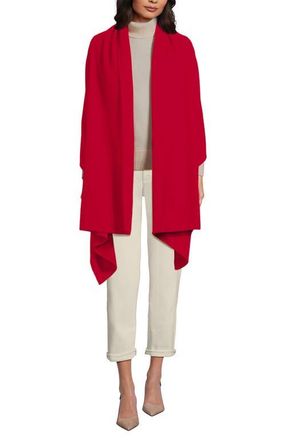 Lands End CashTouch Shawl Wrap in Heritage Red at Nordstrom
