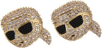 Karl Lagerfeld K/Ikonik 2.0 Pave Karl Studs - Dames - Oorbellen - Geel - ONE Size - Accessoires