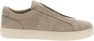 Hogan Gray Nubuck Leather Slip-On Sneakers