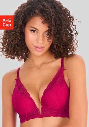 Vivance Schalen-BH VIVANCE Mirabella, Damen, Gr. 75, Cup E, pink, Microtouch, Obermaterial: 69% Polyamid, 21% Polyester, 10% Elasthan, BHs Schalen-BH, mit ext