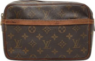Louis Vuitton Brown Pvc Leather Briefcase (Pre-Owned)