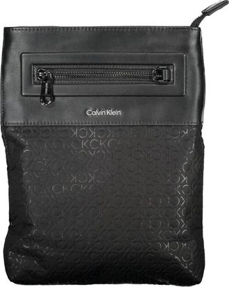 Calvin Klein Elegante zwarte schoudertas - Heren - Schoudertassen - Zwart - ONE Size - Polyester - Tassen