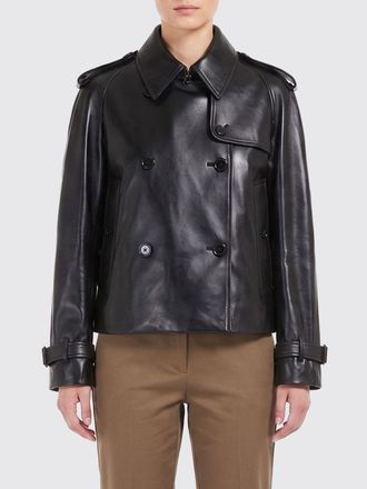 Burberry Trench corto Myfair in pelle di agnello con chiusura doppiopetto