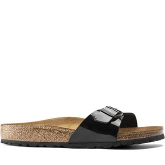 Birkenstock Madrid Birko-Flor Patent Sandalen - Dames - Sandalen - Zwart - 35 EU - Leer - Schoenen