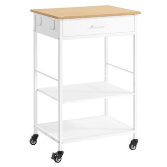 Vasagle Isla de cocina m&oacute;vil con ruedas de 45 x 60 x 90 cm de color beige