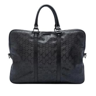 Gucci Pre-owned Business Bag - Heren - Vintage Handtas - Zwart - ONE Size - Leer - Vintage