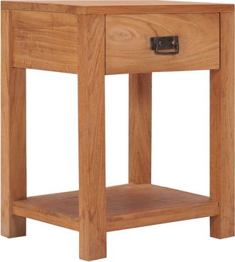 vidaXL Mesita De Noche De Madera Maciza De Teca 35x35x50 Cm Vidaxl