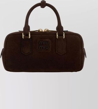 Miu Miu suede arcadie handbag top handles