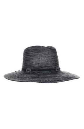 Scala Space Dye Knit Fedora in Black at Nordstrom Rack