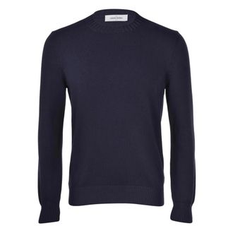 Gran Sasso Round-neck Knitwear, male, Blue, Size: XL Stylish Paricollo Shirt