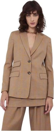 Silvian Heach Jassen, Dames, Bruin, S, Silvian Heach Geruite JAS MET Enkele Borst