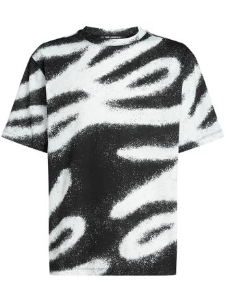 Karl Lagerfeld graffiti-print t-shirt - men - Organic Cotton - S - Black