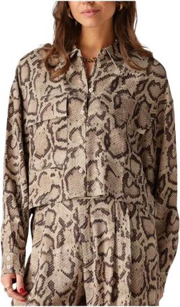 ALIX The Label Alix The Label, Overhemden, Dames, Veelkleurig, S, Slang Twill Blouse Veelzijdige Stijl