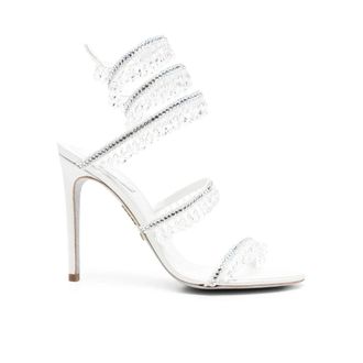 Rene Caovilla High Heel Sandals, female, White, Size: 8 1/2 US Elegant Shoes C12535 R001Cyts 105