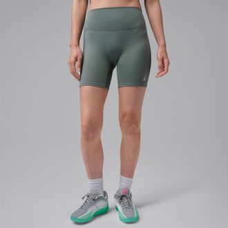 Nike Jordan Womens Jordan Sport Dri-FIT High-Waisted 6 Shorts in Grey | HQ9768-364