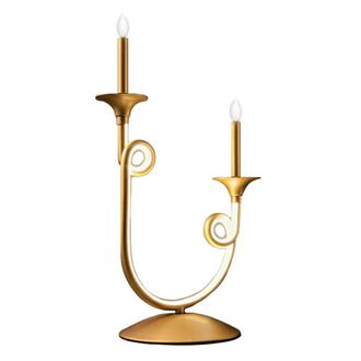 OEM Abat-jour Classica Redo Group Chateau Ich T2 Led 720lm Lampada Tavolo Comodino Cassettone Modulo Led Integrato, Finitura Metallo Oro Opaco