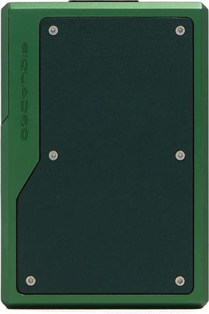 Piquadro Modulaire Aluminium en Lederen Mag Safe Kaarthouder - Heren - Portefeuilles - Groen - ONE Size - Leer - Accessoires