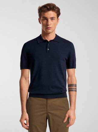 Le 31 Mens Silky knit Polo Shirt