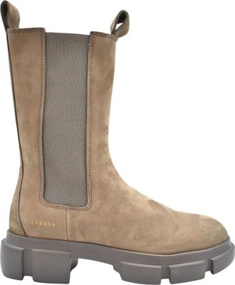 Copenhagen Bruine Chelsea Boots met Veters - Dames - Chelseaboots - Bruin - 36 EU - Leer - Schoenen