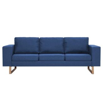 vidaXL Vidaxl - Divano A 3 Posti In Tessuto Blu