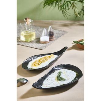 Hermia Set di piatti da portata Set 100% Bicchiere da bere Nero