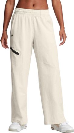 Under Armour Dames/Dames Unstoppable Woven Zip Pocket Relaxed Fit Joggers (Wit)