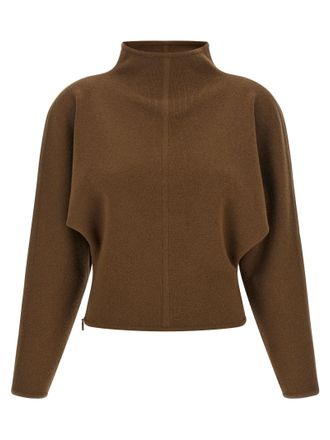 Max Mara Brown Virgin Wool Womens Cardigan