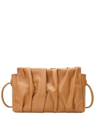 Tiffany & Fred Ruched Leather Crossbody Clutch