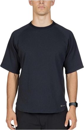 Snow Peak Dry Waffle T-Shirt - Heren - Sportshirts - Blauw - S - Polyester - Fitness