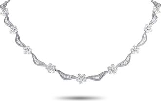 Luxury Bazaar 18K White Gold 18.80ct Diamond Necklace NK01081