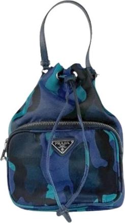Prada Pre-owned Vintage Nylon Bucket Bag - Dames - Vintage Tas - Veelkleurig - ONE Size - Nylon - Vintage