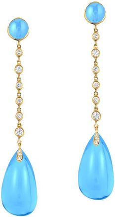 Goshwara Naughty Cabochon Drop Earrings in Pale Blue at Nordstrom