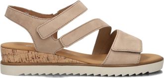 Gabor Beige Sandalen 754.1 - Dames - Sleehakken - Beige - 37 EU - Su&egrave;de - Schoenen